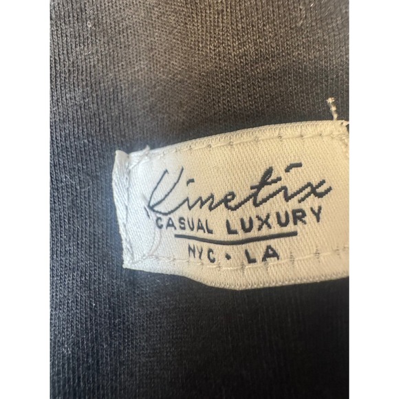 Kinetix Casual Luxury Black Zip Up Hoodie Paint Splatter Graphic Men's L - Picture 3 of 5